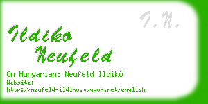 ildiko neufeld business card